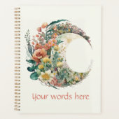 Create Your Own Tropical Floral Crescent Moon Planer (Vorderseite)