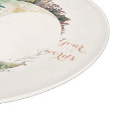 Create Your Own Tropical Floral Crescent Moon Schneidebrett (Ecke)