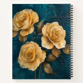 Create Your Own Turquoise Golden Yellow Rose Spray Notizblock (Rückseite)