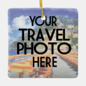 Create Your Own Two Foto Vacation Travel Keramikornament (Vorderseite)