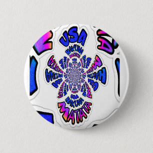 Create Your Own United States of America Fun Art Button