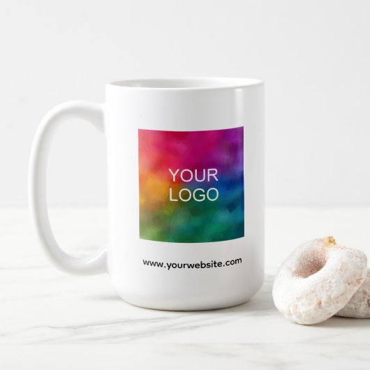 Create Your Own Upload Logo Here Promotional Kaffeetasse (Mit Donut)