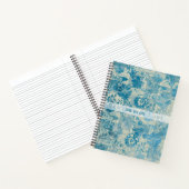 Create Your Own Vintage Blue Brocade Newsprint Notizblock (Innenseite)