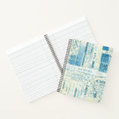 Create Your Own Vintage Blue Damask Postage Notizblock (Innenseite)