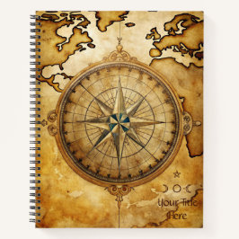 Create Your Own Vintage Compass Rose Travel Notizblock