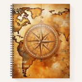 Create Your Own Wanderer Compass Rose Notizblock (Vorderseite)