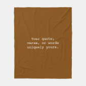 Create Your Own Warm Chocolate  Fleecedecke (Vorderseite)