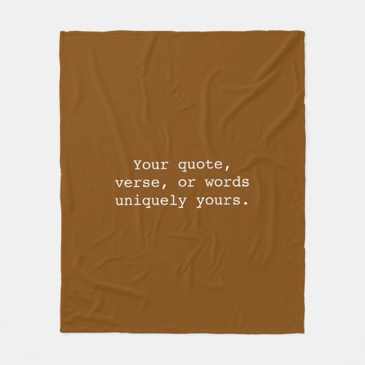 Create Your Own Warm Chocolate  Fleecedecke (Vorderseite)