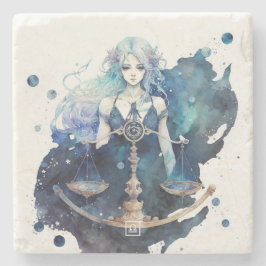 Create Your Own Watercolor Libra Steinuntersetzer