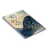 Create Your Own Wavy Blue Floral Minimalist Notizblock (Rechte Seite)