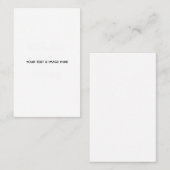 Create Your Own wedding custom Flat Note Card Visitenkarte (Vorne/Hinten)
