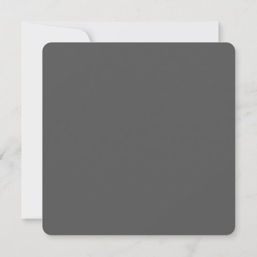 Create Your Own wedding dark gray Karte (Rückseite)