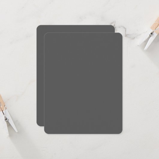 Create Your Own wedding dark gray Karte (Vorderseite/Rückseite Beispiel)