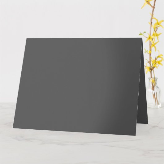 Create Your Own wedding dark gray Karte (Gelbe Blume)