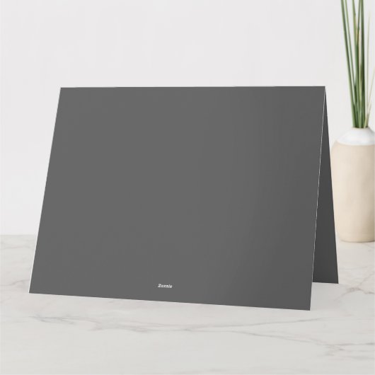 Create Your Own wedding dark gray Karte (Rückseite)