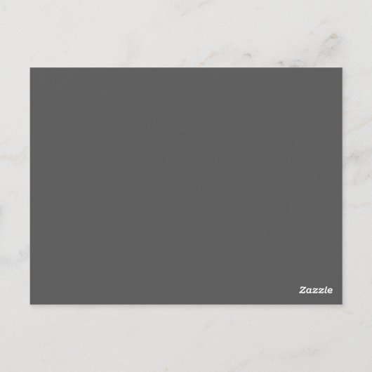 Create Your Own wedding dark gray Postkarte (Rückseite)