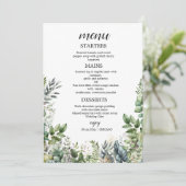 Create Your Own wedding eucalyptus Flat Menu Menükarte (Stehend Vorderseite)