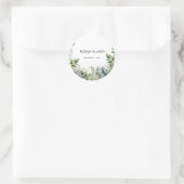 Create Your Own wedding eucalyptus Runder Aufkleber (Tasche)