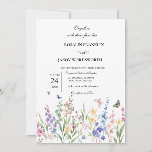 Create Your Own wedding Invitation card Einladung (Vorderseite)