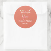 Create Your Own Wedding Thank You Runder Aufkleber (Tasche)