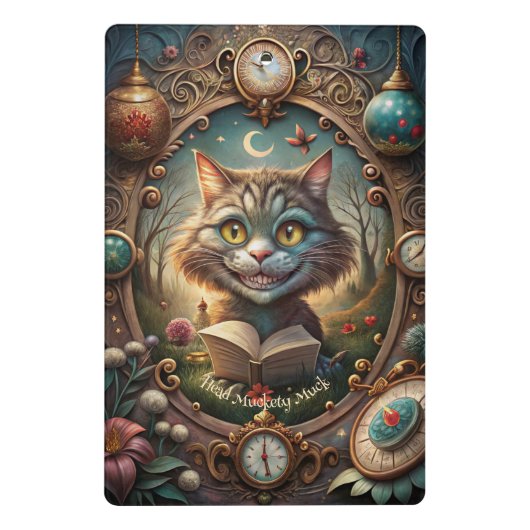 Create Your Own Whimsical Cheshire Cat Book Mini Klemmbrett (Rückseite)