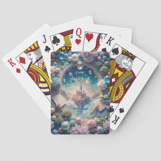 Create Your Own Whimsical Dream Castle Spielkarten (Rückseite)