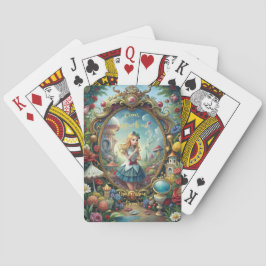 Create Your Own Whimsical Looking Glass Alice Spielkarten