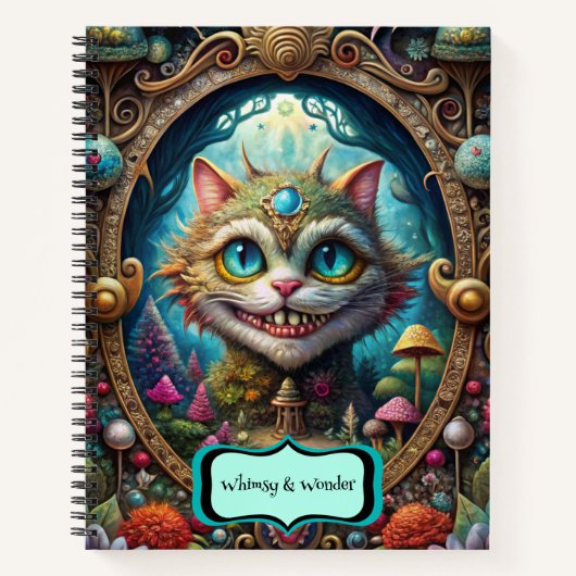Create Your Own Whimsical Queen Cheshire Cat Notizblock (Vorderseite)