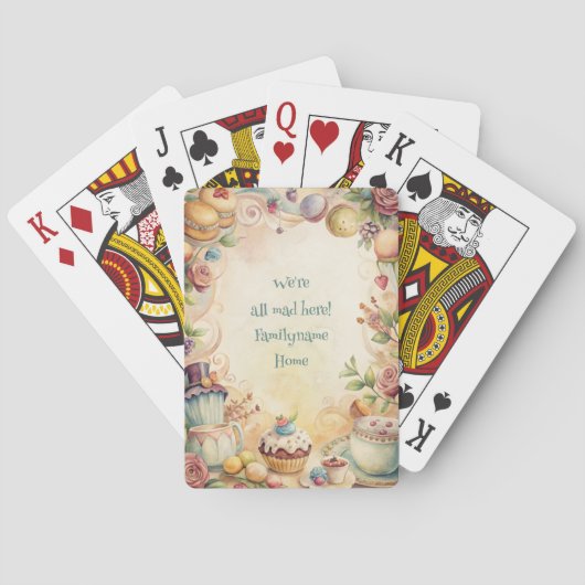 Create Your Own Whimsical Tea Party Cakes Spielkarten (Rückseite)