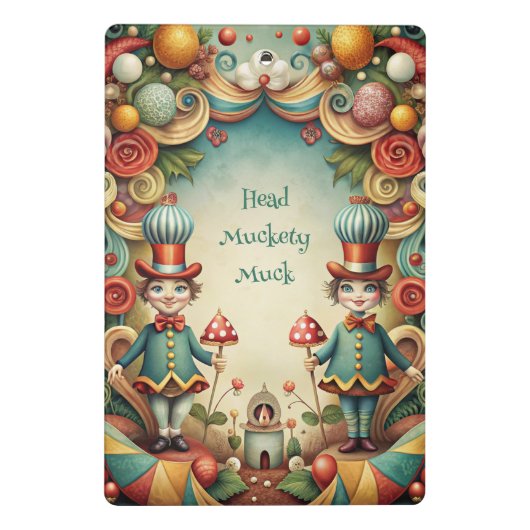 Create Your Own Whimsical Tweedles Mini Klemmbrett (Rückseite)