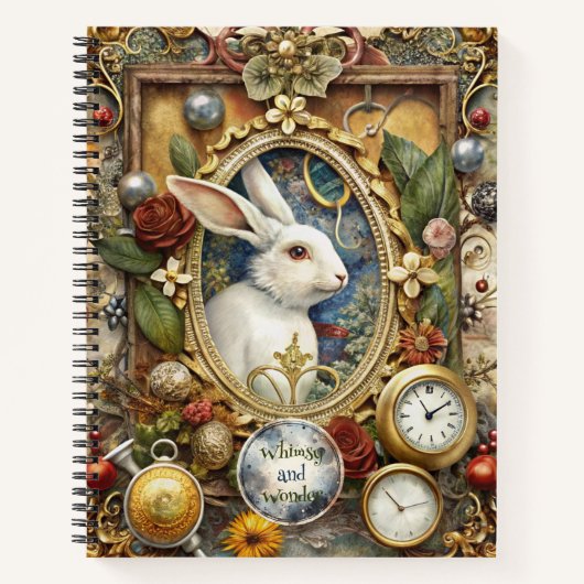 Create Your Own Whimsical White Rabbit Notizblock (Vorderseite)