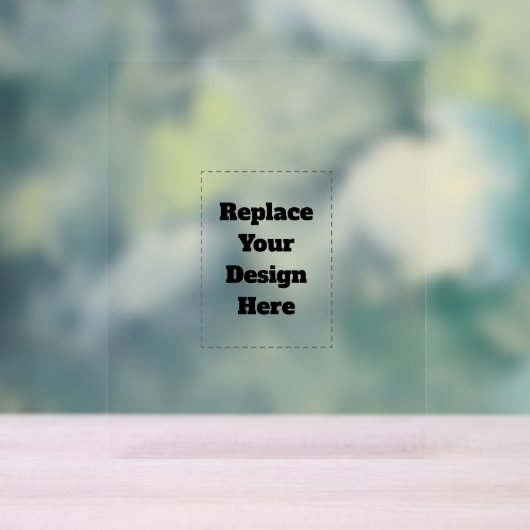 Create Your Own white Acrylschild (Neutral)