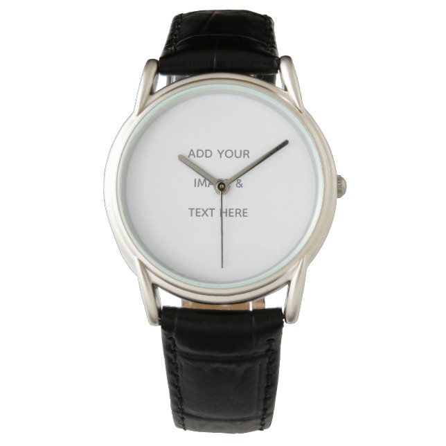 Create Your Own white  Armbanduhr (Vorderseite)