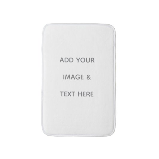 Create Your Own white  Badematte (Vorderseite Vertikal)