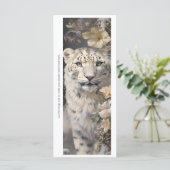 Create Your Own White Cheetah Roses Bookmark Card (Stehend Vorderseite)