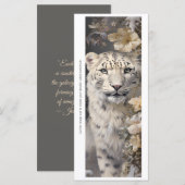 Create Your Own White Cheetah Roses Bookmark Card (Vorne/Hinten)