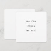Create Your Own white  Dankeskarte (Vorne/Hinten)