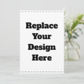 Create Your Own white Dankeskarte (Stehend Vorderseite)