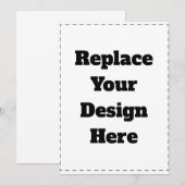 Create Your Own white Dankeskarte (Vorne/Hinten)