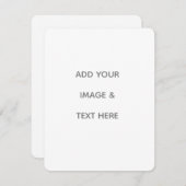 Create Your Own white  Dankeskarte (Vorne/Hinten)