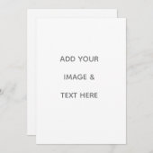 Create Your Own white Dankeskarte (Vorne/Hinten)