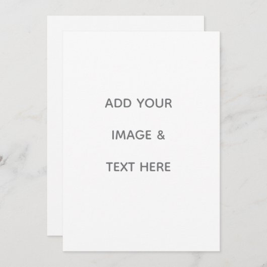 Create Your Own white  Dankeskarte (Vorne/Hinten)