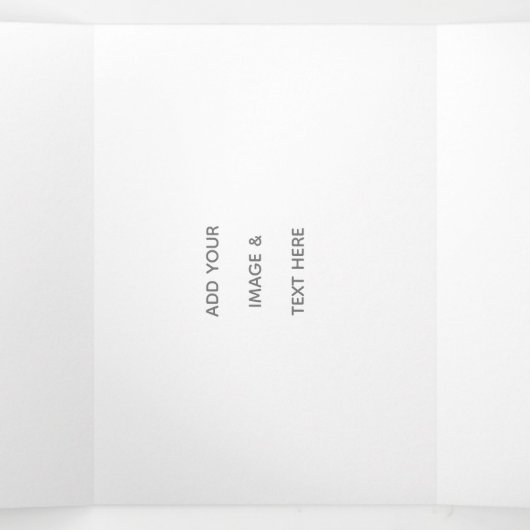 Create Your Own white  Dreifach-gefaltete Programmkarte (Innenseite Mitte)