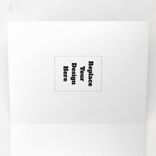 Create Your Own white  Dreifach-gefaltete Programmkarte (Innen Erste Seite)