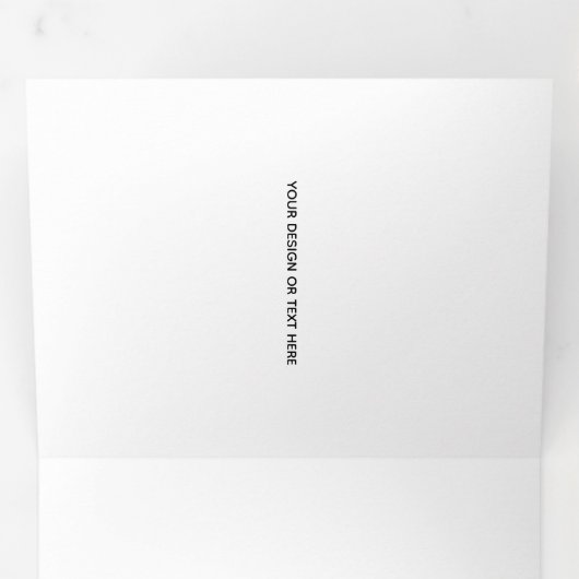 Create Your Own white Dreifach Gefaltete Urlaubskarte (Innen Erste Seite)