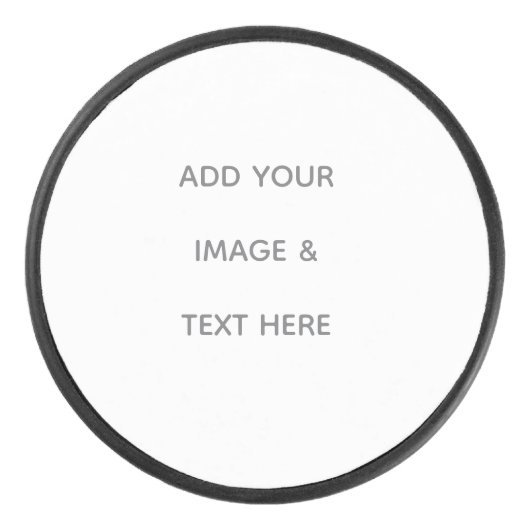 Create Your Own white Eishockey Puck (Vorderseite)