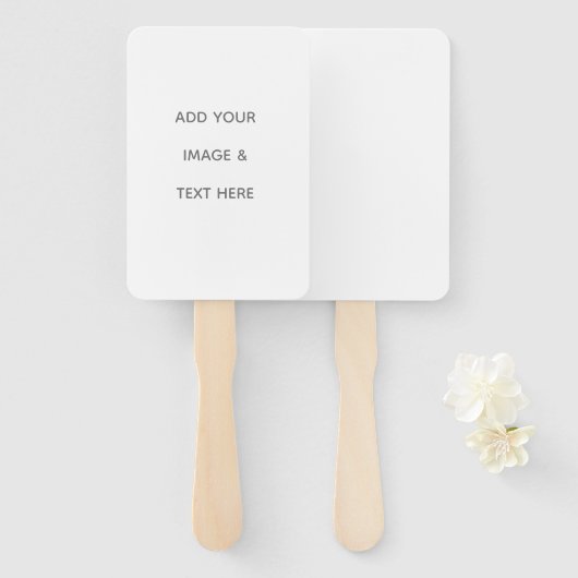 Create Your Own white Fächer (Vorne und Hinten)