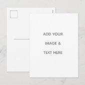 Create Your Own white  Feiertagspostkarte (Vorne/Hinten)