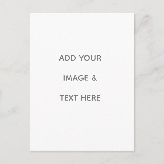 Create Your Own white  Feiertagspostkarte (Vorderseite)