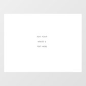 Create Your Own white  Fensteraufkleber (Blatt)